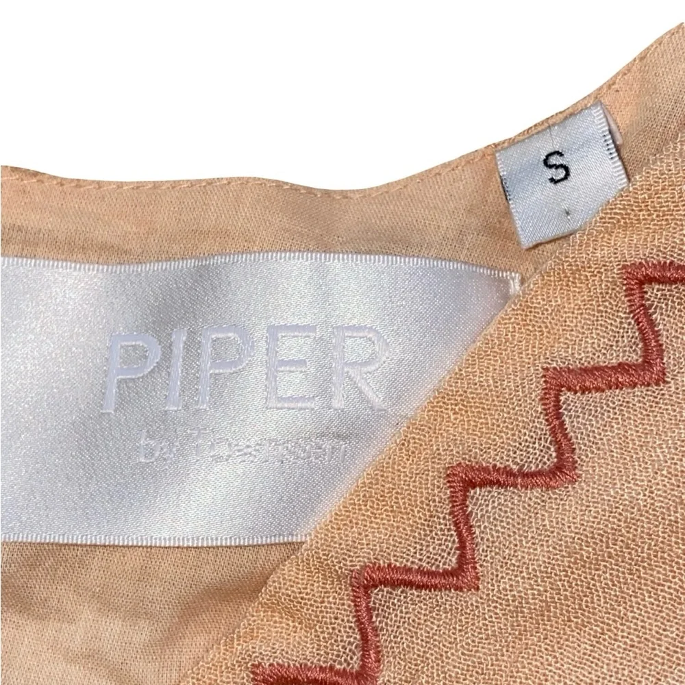 TOWNSEN Piper Beige‎ boho dress with embroidered Details size Small